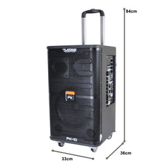 Platinum Original Portable Built-In Karaoke Trolley Speaker with Thousands songs PK-10 •OSOS•