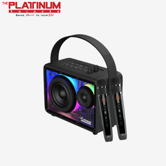 Platinum APOLLO PRO Portable Party Speaker with UHF Wireless Microphone | Bluetooth 5.3, 80W Output, and RGB Lighting PTHM530