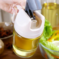Masflex 630 ml Capacity Glass Cooking Oil Sauce Can Dispenser Bottle w/ Non-drip Spout Modern and Unique Design QM-0009 *WINLAND*