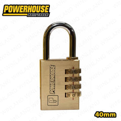 Powerhouse by Winland 30mm Brass Combination Padlock 3Dials w/ Solid Brass|Pin Cylinder PH-BCPL