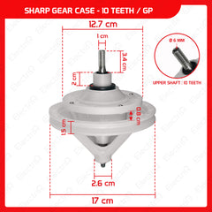 Electriq Gear Box Case Assembly Washing Machine Parts Pulley Sharp / Eureka / 3D / Camel / Hanabishi