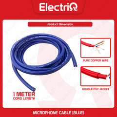 Electriq l ALPA Pure Copper Low Noise XLR / Microphone Cable Wire Double PVC Jacket 6.8mm Stereo