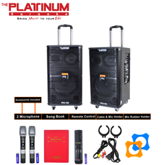 Platinum Original Portable Built-In Karaoke Trolley Speaker with Thousands songs PK-10