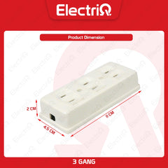 Electriq Surface Type Triple / Quadruple Convenience Outlet