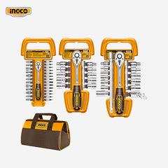 Ingco Ingco Set of 57 Pieces 1/4in & 3/8in & 1/2in Socket Set COS23092 ING-HT