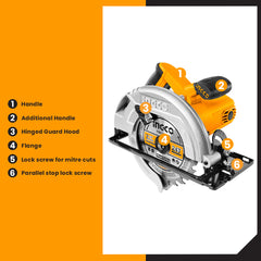 Ingco Industrial Circular Saw CS185682 / CS18578