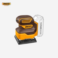 Ingco Ingco Lithium-Ion Cordless Sheet Sander 20V P20S with 5pcs Sandpaper ING-CT