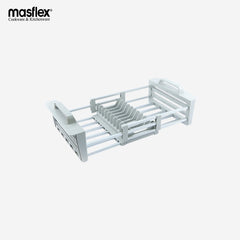 Masflex Expandable Over Sink Dish Drainer Organizer Rack Elegant Modern Design DA-6202