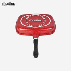 Masflex Non-Stick Double Sided Pressure Grill Frying Pan Griller 32cm DC-32DP