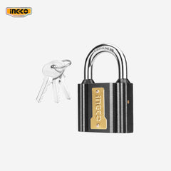 Ingco Ingco Iron Padlock 32mm to 50mm with Brass Lock Cylinder and 3 Iron Keys ING-HT