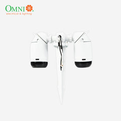 Omni Deluxe Weatherproof Gardening Twin Lampholder 130W / 250V E27-GWH/2