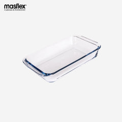 Masflex 1.0L Rectangular Borosilicate Glass Bakeware Baking Dish Microwave Safe FE-1L