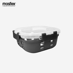 Masflex Delight Square Borosilicate Glass Food Container Set with LID