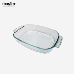 Masflex 2.7L Deep Rectangular Borosilicate Glass Bakeware High Quality Pure Glass FE-KP27