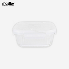 Masflex 320ML/520ML/800ML Airtight Deluxe Square Glass Food Container
