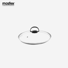 Masflex Kitchen Gadgets Tempered Glass Frying Pan Wok Casserole Cover Lid w/ Knob