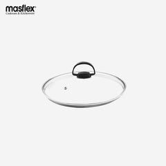 Masflex Kitchen Gadgets Tempered Glass Frying Pan Wok Casserole Cover Lid w/ Knob