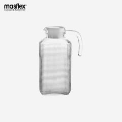 Masflex Linear & Diamond Glass Pitcher 1.8 Liter with Cover L 10cm/ W 8.5cm/ H 25cm