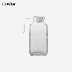 Masflex Linear & Diamond Glass Pitcher 1.8 Liter with Cover L 10cm/ W 8.5cm/ H 25cm