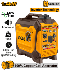 Ingco Inverter Gasoline Generator 1.5KVA (220-240V) GEI15006-5P ING-EN