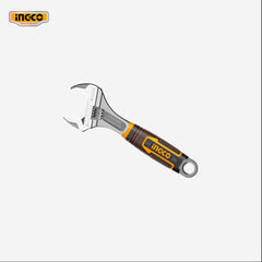 Ingco Industrial Adjustable Wrench CR-V Style Two Tone Soft Handle HADW131128