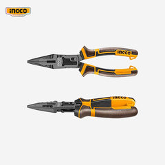 Ingco Ingco 8.5inch/215mm Compound Action Long Nose Pliers HCLNP58200 ING-HT