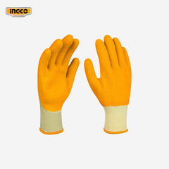 Ingco Industrial Latex Fully Coated Cotton Gloves HGVL04-XL