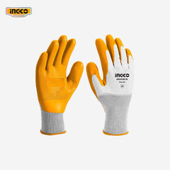 Ingco Industrial High Grade Polyester Shell Cut-Resistance Latex Gloves HGCG08-XL