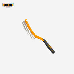 Ingco Ingco 340mm Steel Wire Brush with Plastic handle, 3 Rows HKTWB3403 ING-HT