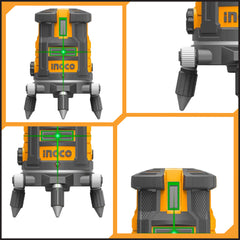 Ingco Self-Leveling Line Laser Green Laser Beams 0~20m HLL305205