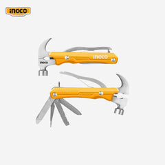 Ingco Multi-Function Hammer Tool Set Pliers Screwdriver Hammer Saw w/ Pouch HMFH0121