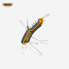 Ingco Multi-Function Knife 10 Function Can Opener, Scissors, Bottle Opener, Knife, etc HMFK8108