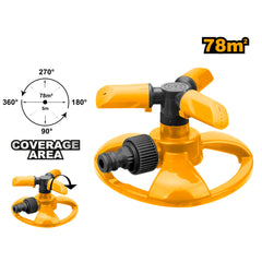 Ingco Plastic 3 Arm Rotary Garden Sprinkler HPS23602