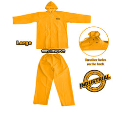 Ingco Rain Coat Suit Set with Zipper and 2 Pockets HRCTSKT031.L
