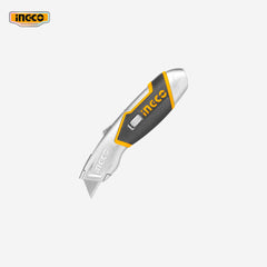 Ingco Industrial Utility Knife Zinc Alloy Shell with SK5 (6 Pcs Blade) HUK618