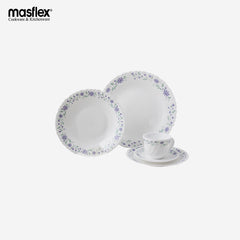 Masflex 10 Piece Opal Dinnerware Plate Set-Lavender Microwave Safe JT-77