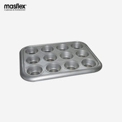 Kitchenpro by Masflex Carbon Steel 12 Cup Muffin Pan Bakeware Baking Pan KB-12MP