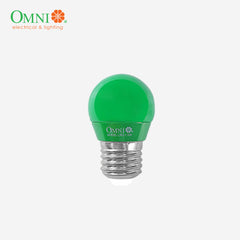 Omni Basic LED Colored Round Bulb 1.5 Watts E27 Lamp Base SOLD PER COLOR