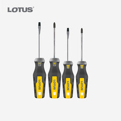 Lotus Chrome Plated Magnetized tip Screwdriver Set PRO 4pcs LTHTSS400