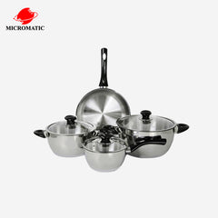 Micromatic High Quality Stainless Steel Cookware Set 7 pieces MCS-7