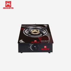 Mikata Brass Single Burner Glasstop Gas Stove MIK-MGS-801G