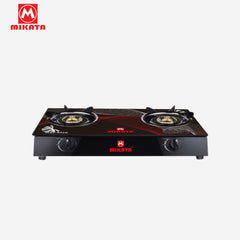 Mikata Double Brass High Efficiency Burner Glass Top Gas Stove MIK-MGS-802G