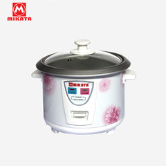 Mikata 1.8 Liter / 10 Cups Rice Cooker Aluminum Pot Stainless & Glass Cover