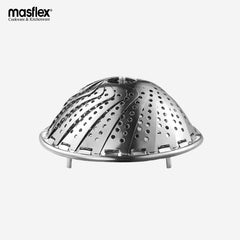 Masflex Kitchen Utensil Stainless Steel Foldable Steamer 22cm & 28cm