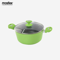 Masflex Spectrum Aluminum Non Stick Induction Casserole with Glass Lid 24cm NK-C25/GRN