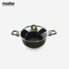 Masflex Platinum 20 cm Aluminum Non Stick Induction Casserole w/ 2 Layer Coat NK-P705