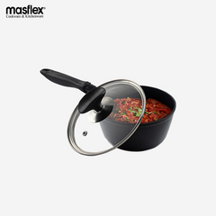 Masflex 16 cm Diamond Series Non Stick Induction Sauce pan with Lid NS-KO-97