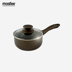 Masflex 18cm Aluminum Non-Stick Master Class Induction Saucepan with Glass Lid NS-X5