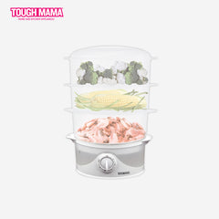 Tough Mama 9.0L 3-layer Electric Food Steamer with PP tray and clean finish NTM-FS5