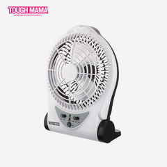 Tough Mama 6" Rechargeable Desk Fan Electric Fan with LED Light NTMRF-8206
